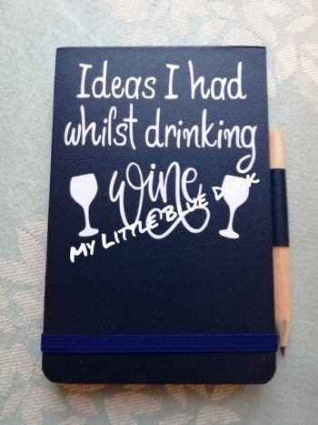 Ideas I had whilst drinking Wine small notebook with pencil - Image 2