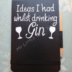 Ideas I had whilst drinking Gin small notebook with pencil
