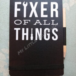 Fixer of all things small notebook with pencil