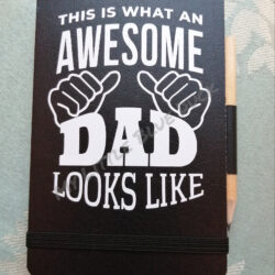 Awesome Dad small notebook with pencil
