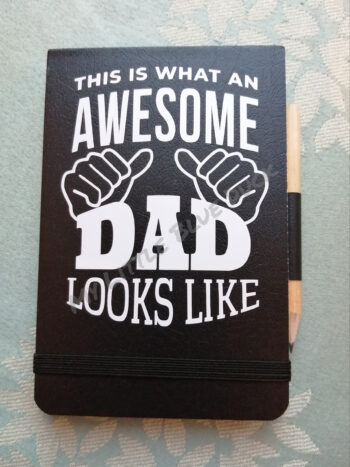 Awesome Dad small notebook with pencil