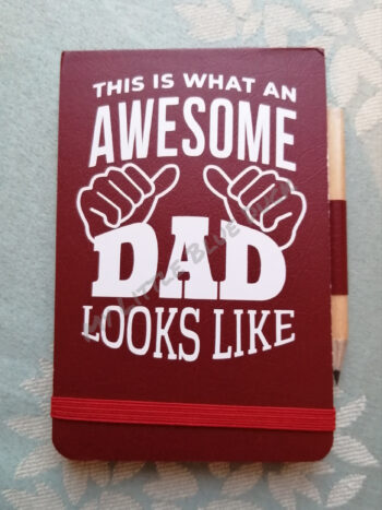 Awesome Dad small notebook with pencil - Image 2