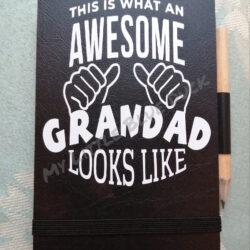Awesome Grandad small notebook with pencil