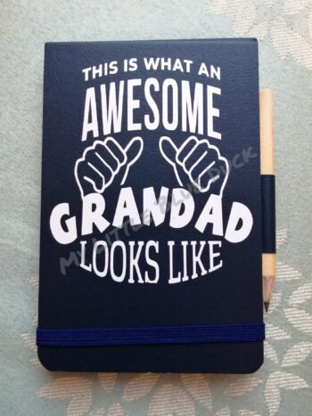 Awesome Grandad small notebook with pencil - Image 2